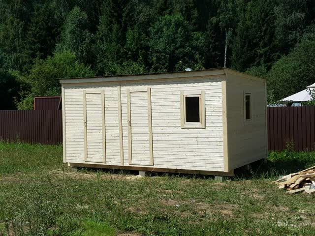 Хозблок с душем 6×3 м — фото